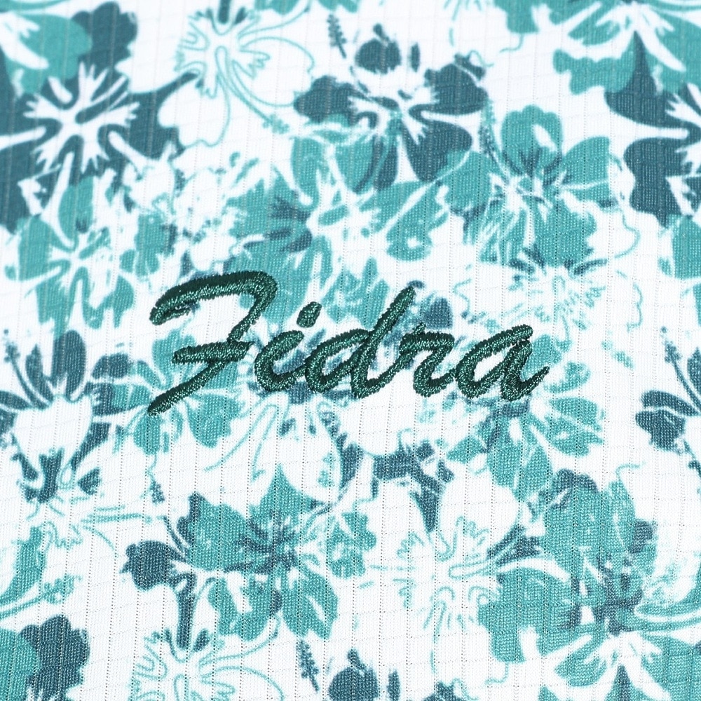 フィドラ（FIDRA）（レディース）ゴルフウェア 接触冷感 消臭 ストレッチ かすれプリント ノースリーブ ポロシャツ FD5PUG22 GRN