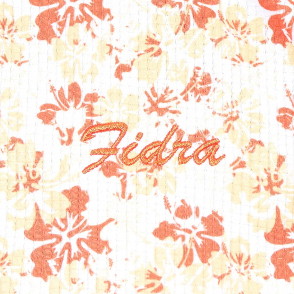 フィドラ（FIDRA）（レディース）ゴルフウェア 接触冷感 消臭 ストレッチ かすれプリント ノースリーブ ポロシャツ FD5PUG22 ORG
