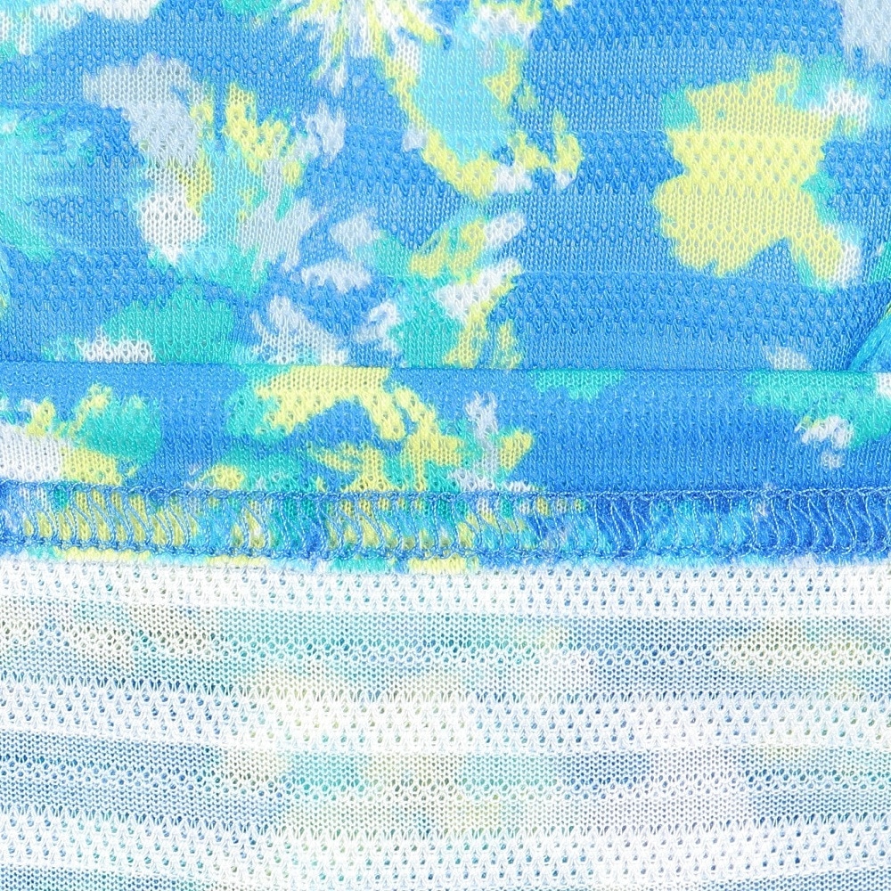 クランク（CLUNK）（レディース）ゴルフウェア 花柄スタンドカラー半袖ポロシャツ CL5PUG14 BLU