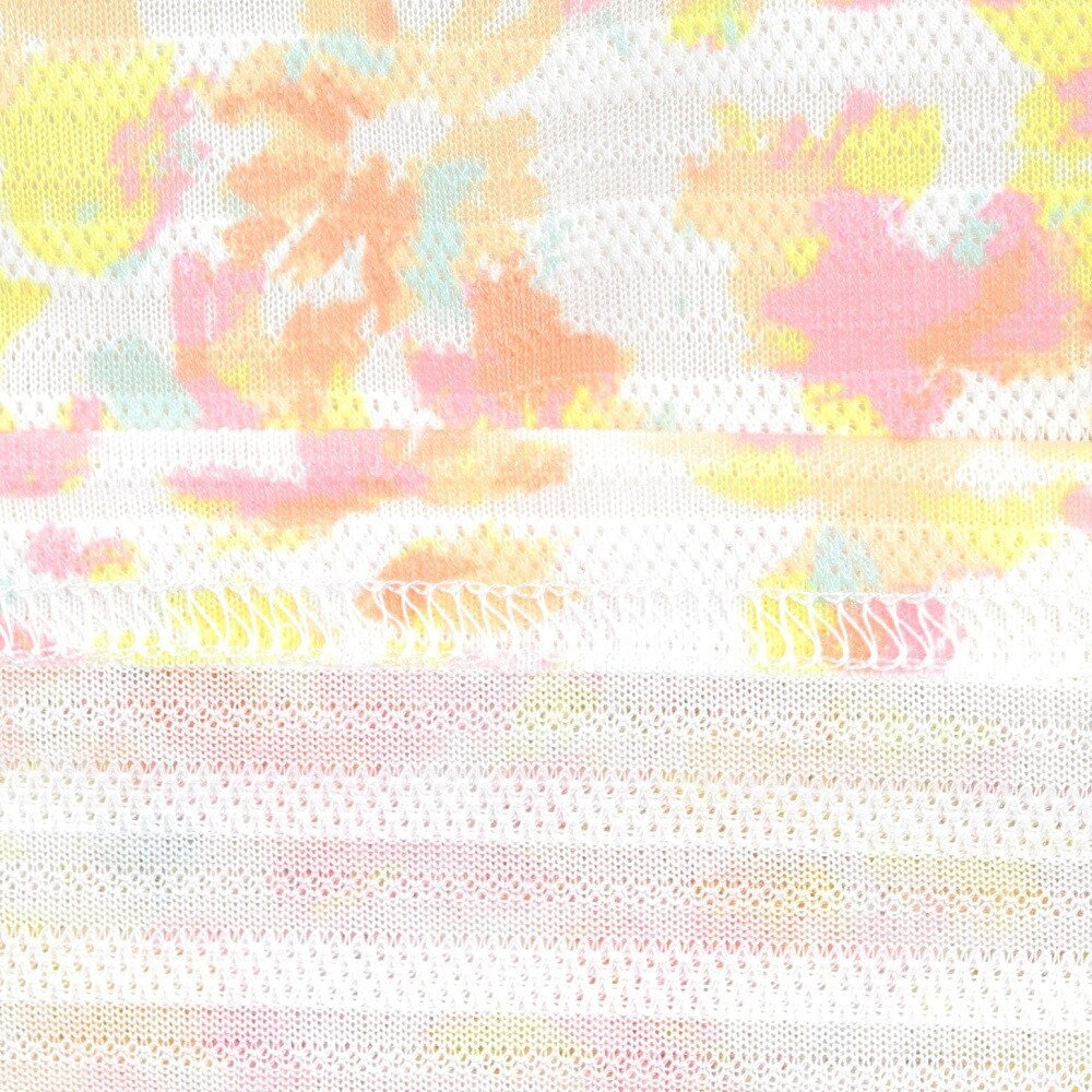 クランク（CLUNK）（レディース）ゴルフウェア 吸汗 速乾 花柄スタンドカラー半袖ポロシャツ CL5PUG14 WHT