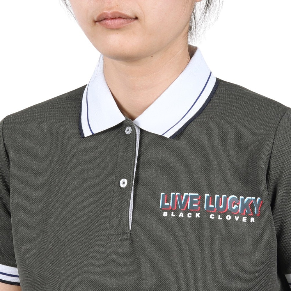 ブラッククローバー（Black Clover）（レディース）ゴルフウェア 吸水速乾 3Dプリント 半袖 ポロシャツ BA5RUG25 CGRY