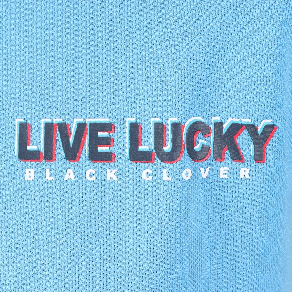 ブラッククローバー（Black Clover）（レディース）ゴルフウェア 吸水速乾 3Dプリント 半袖 ポロシャツ BA5RUG25 SAX
