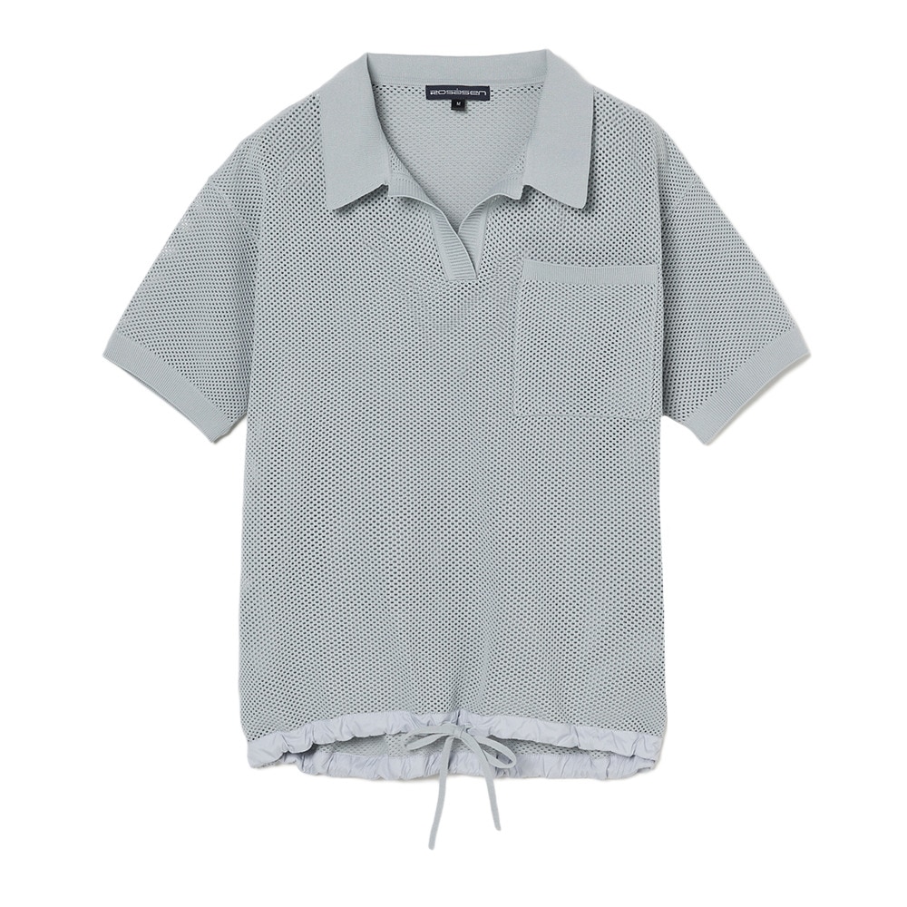 ROSASEN（レディース）ゴルフウェア メッシュ 半袖ポロシャツ Reginaコラボ 045-23443-25SS-013