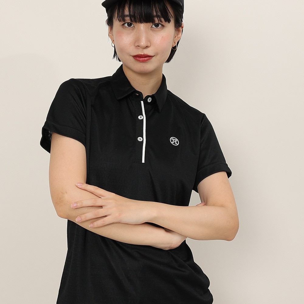 トミーアーマー（Tommy Armour）（レディース）ゴルフウェア 吸汗速乾 ジャガードポロシャツ TANB25S070023 BLK