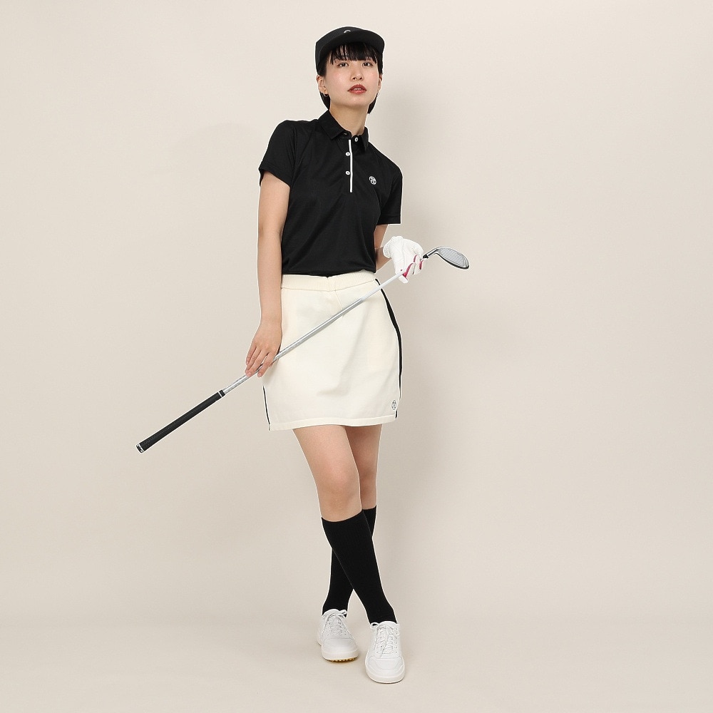 トミーアーマー（Tommy Armour）（レディース）ゴルフウェア 吸汗速乾 ジャガードポロシャツ TANB25S070023 BLK