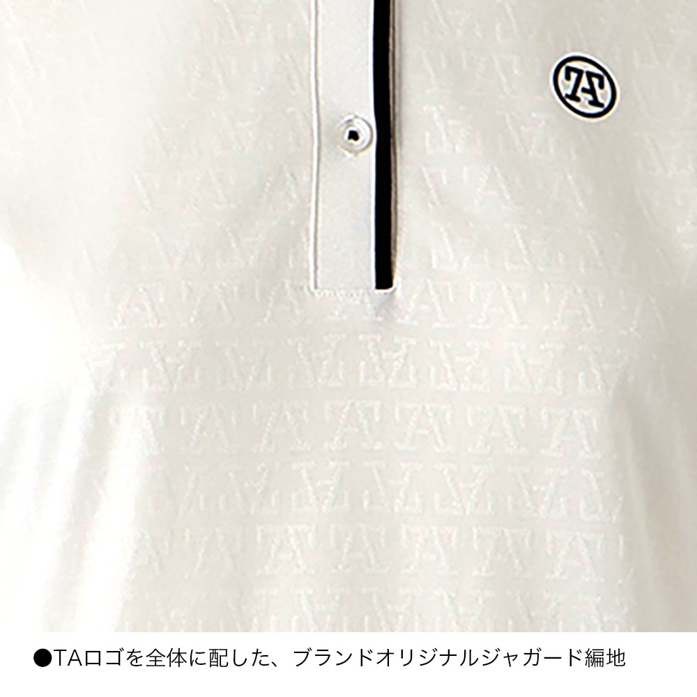 トミーアーマー（Tommy Armour）（レディース）ゴルフウェア 吸汗速乾 ジャガードポロシャツ TANB25S070023 WHT