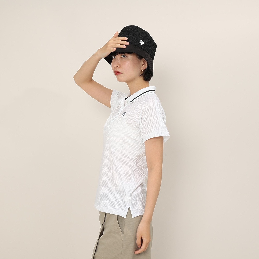 トミーアーマー（Tommy Armour）（レディース）ゴルフウェア 接触冷感 半袖 ハニカムメッシュポロシャツ TANB25S070026 WHT
