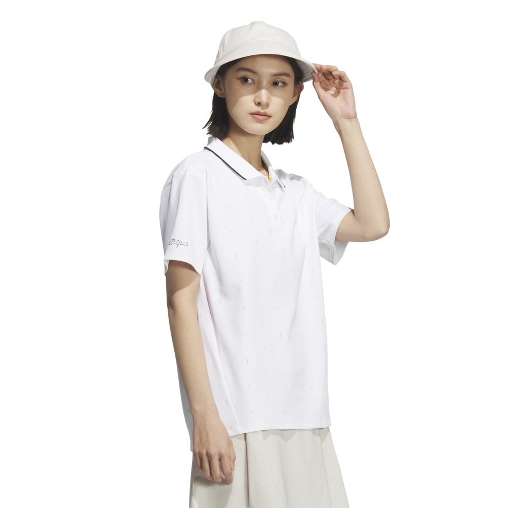 アディダス（adidas）（レディース）ゴルフウェア 吸汗速乾 モノグラム 半袖 ポロシャツ KTI84-JF4586W