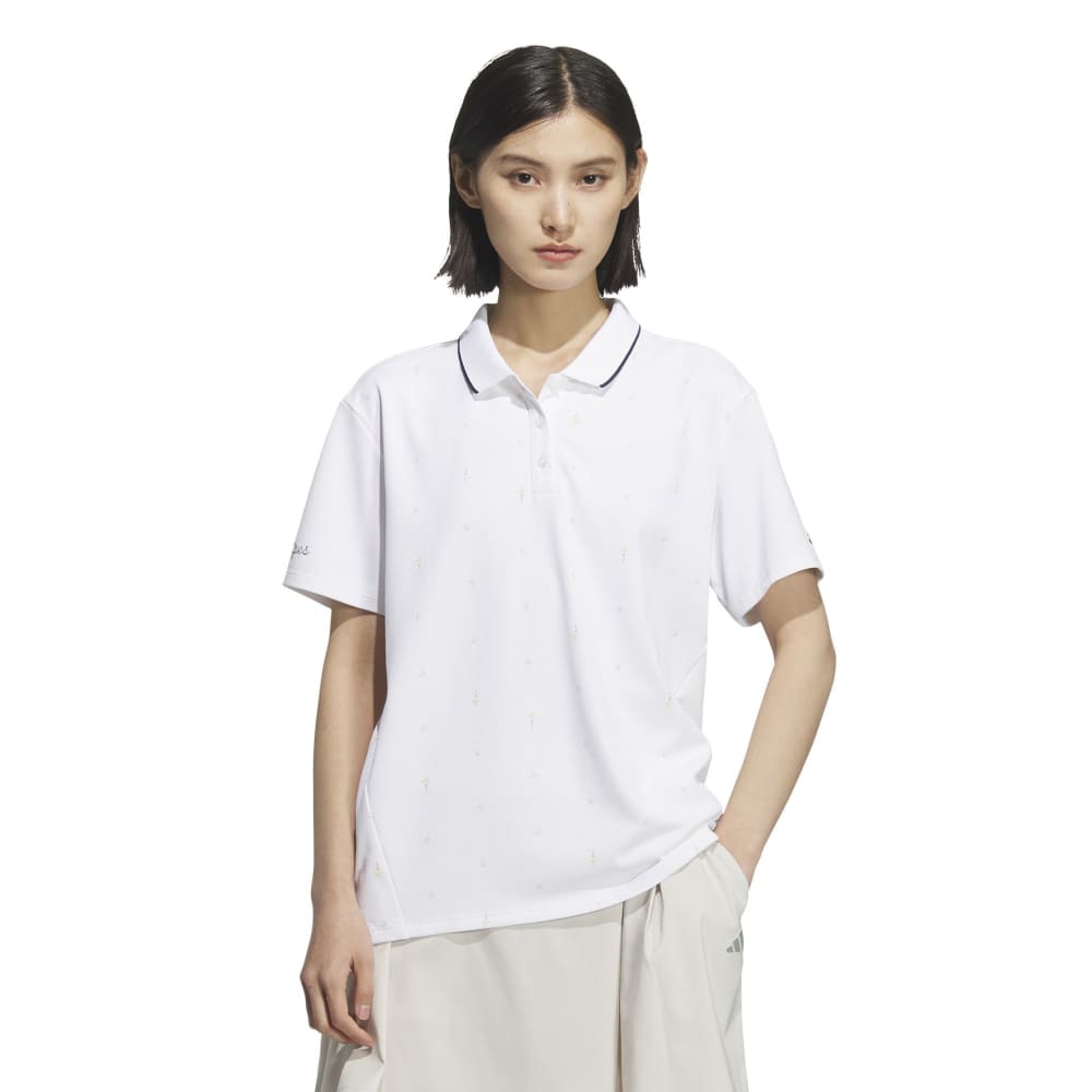 アディダス（adidas）（レディース）ゴルフウェア 吸汗速乾 モノグラム 半袖 ポロシャツ KTI84-JF4586W