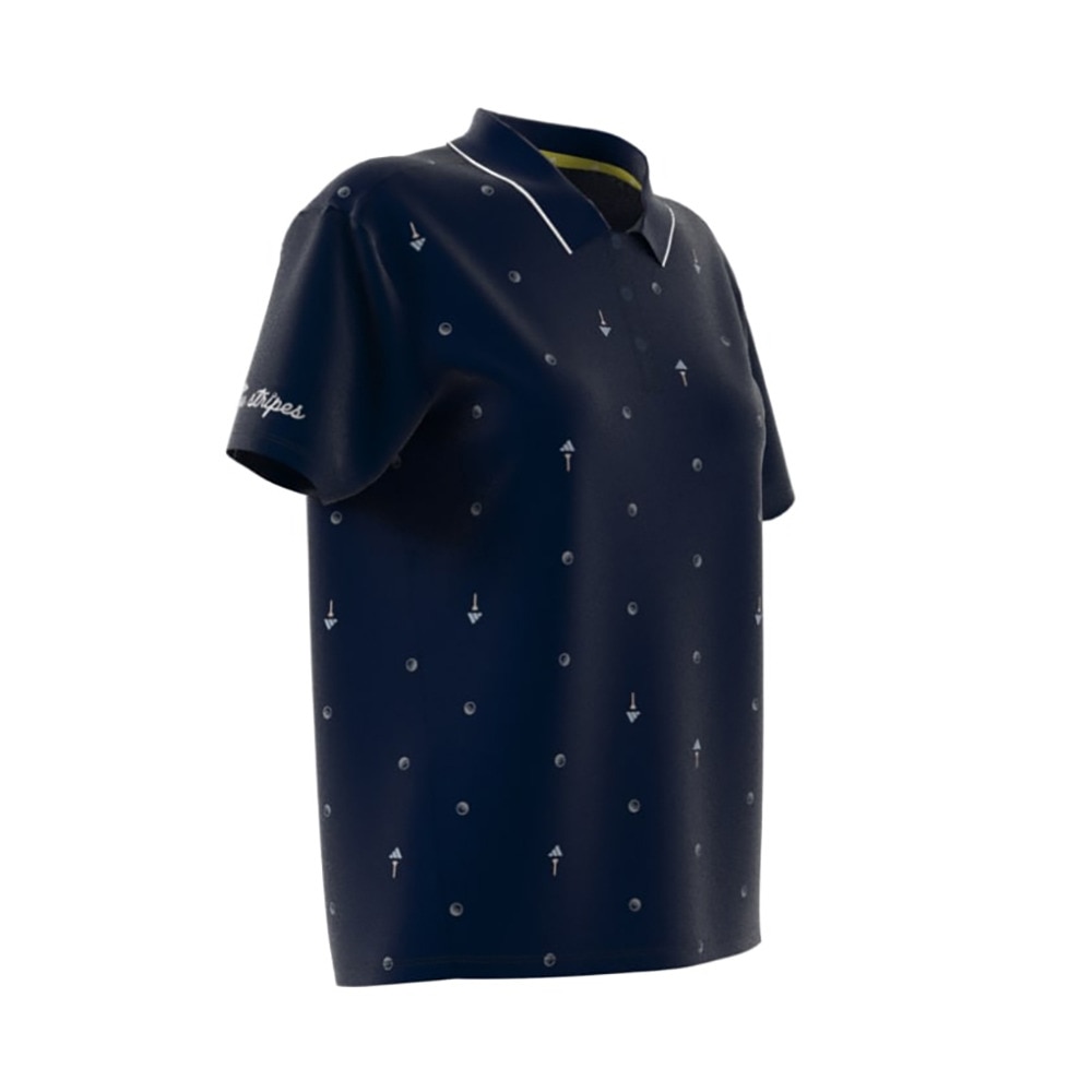 アディダス（adidas）（レディース）ゴルフウェア 吸汗速乾 モノグラム 半袖 ポロシャツ KTI84-JF4588NVY