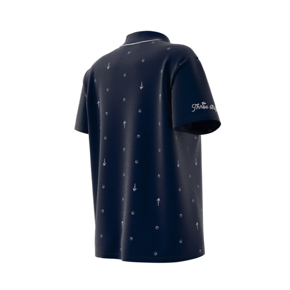 アディダス（adidas）（レディース）ゴルフウェア 吸汗速乾 モノグラム 半袖 ポロシャツ KTI84-JF4588NVY