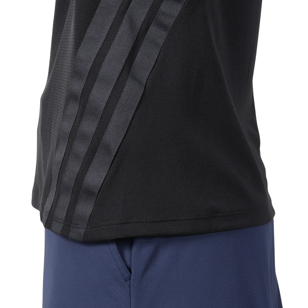 アディダス（adidas）（レディース）ゴルフウェア 吸湿発散 3ストライプ 半袖ポロシャツ KTI90-JF4603BLK