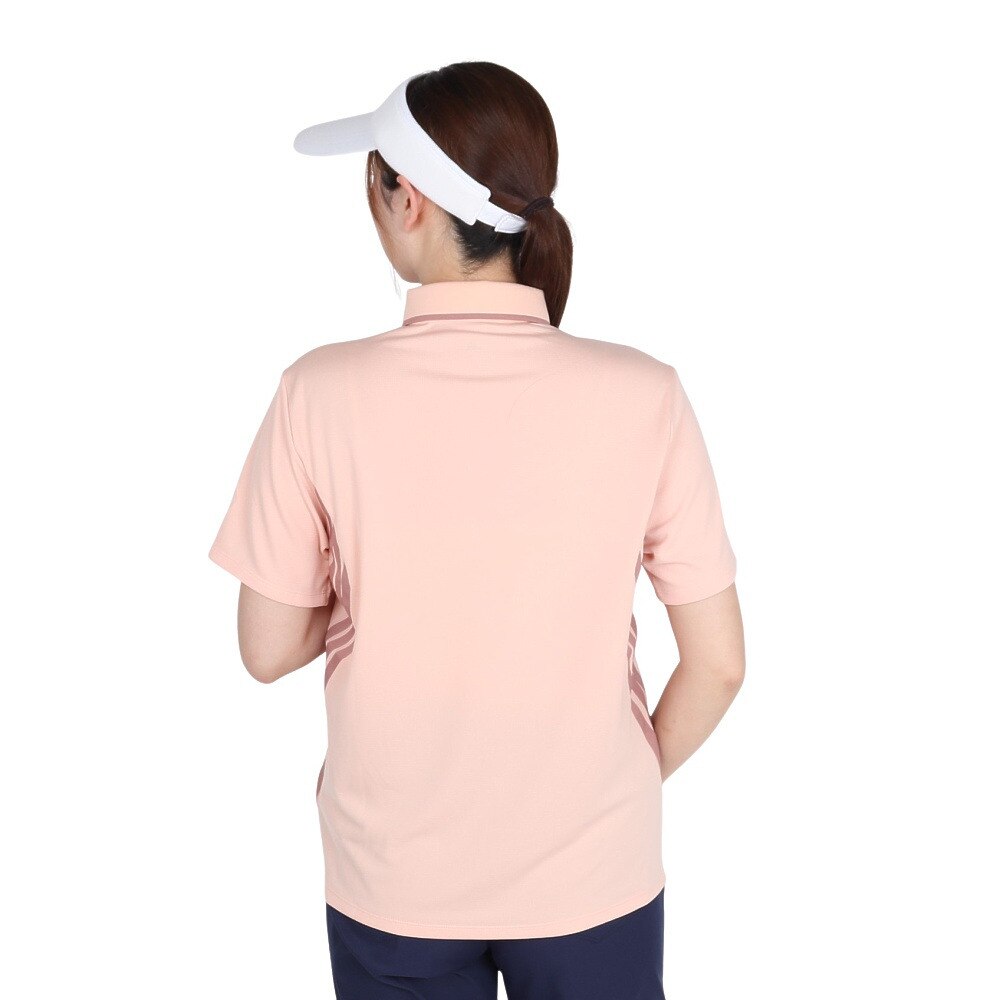 アディダス（adidas）（レディース）ゴルフウェア 3ST ボックスシルエット 半袖ポロシャツ KTI90-JF4604PNK