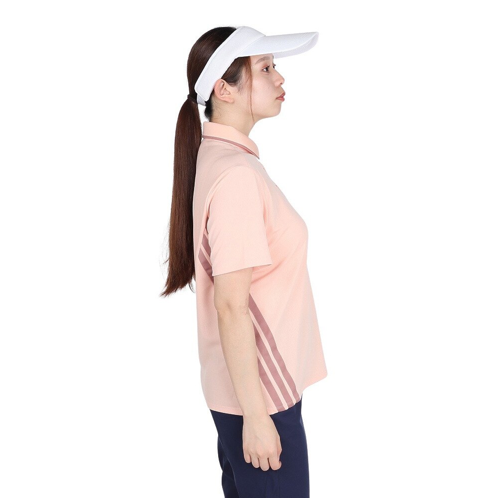 アディダス（adidas）（レディース）ゴルフウェア 3ST ボックスシルエット 半袖ポロシャツ KTI90-JF4604PNK