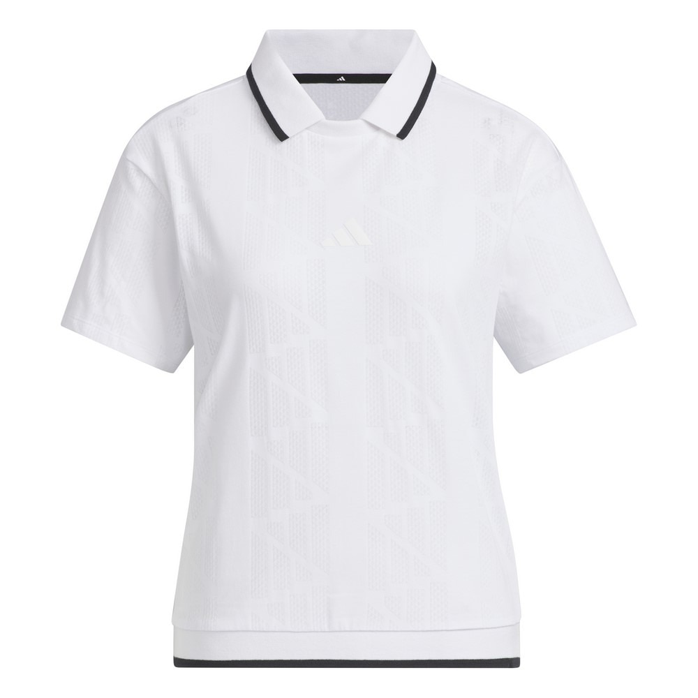アディダス（adidas）（レディース）ゴルフウェア バッジ オブ スポーツ ジャカード ロゴ半袖ポロシャツ KTN34-JE8300W