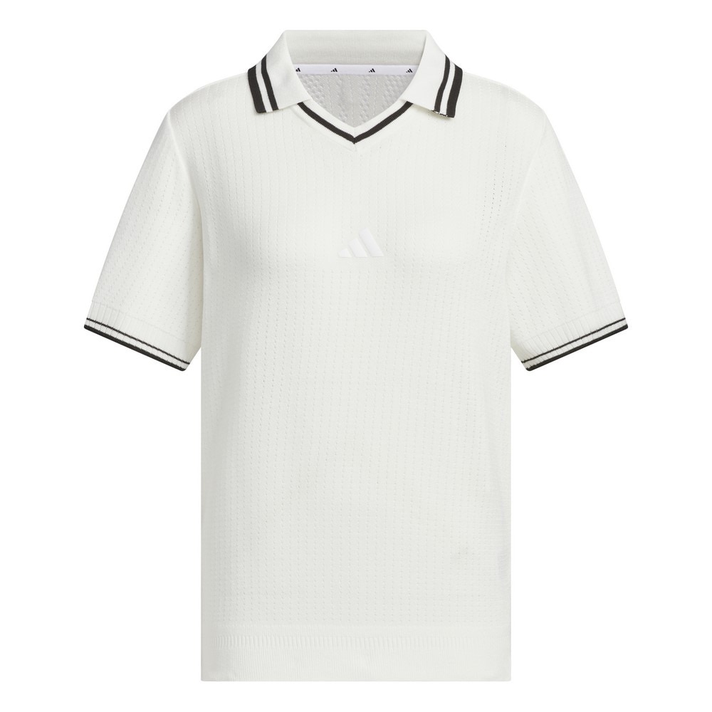 アディダス（adidas）（レディース）ゴルフウェア ビヨンド ザ コース ルーズ スキッパー ニットボックスシルエット半袖ポロシャツ KTN36-JE8302W