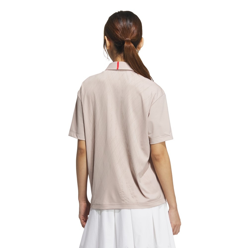 アディダス（adidas）（レディース）ゴルフウェア アディゼロ バックプリント 半袖 ポロシャツ KUK66-JG1343PNK