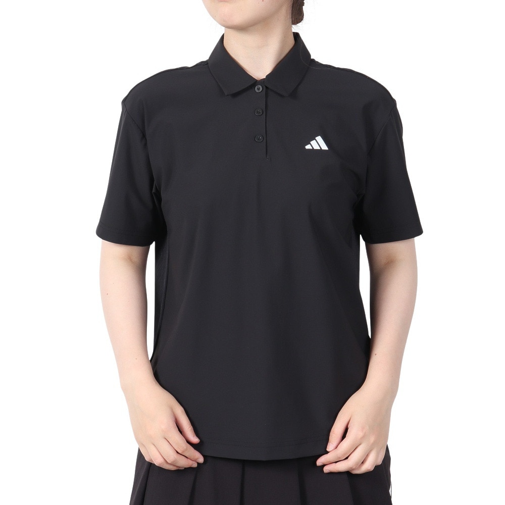 アディダス（adidas）（レディース）ゴルフウェア アディゼロ バックプリント 半袖ポロシャツ KUK66-JG1344BLK