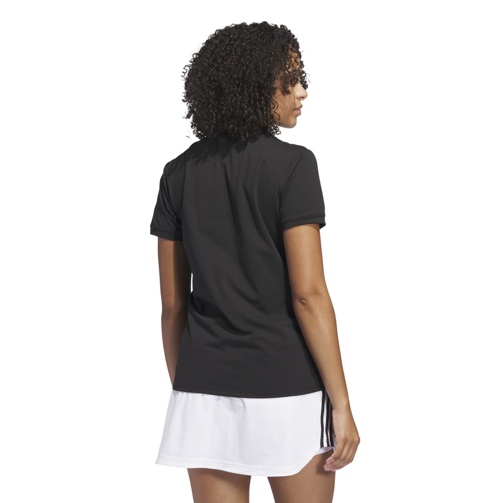 アディダス（adidas）（レディース）ゴルフウェア ツイストニット ベーシック 半袖シャツ KWH97-JC9221BLK