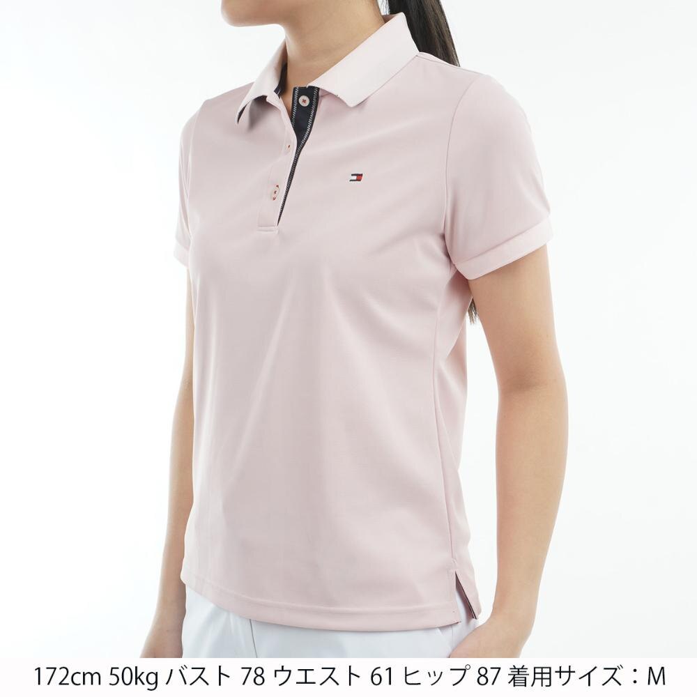 トミー ヒルフィガー ゴルフ（TOMMY HILFIGER GOLF）（レディース）ゴルフウェア 吸水速乾 ベーシックフラッグ 半袖 ポロシャツ THLA439-PNK