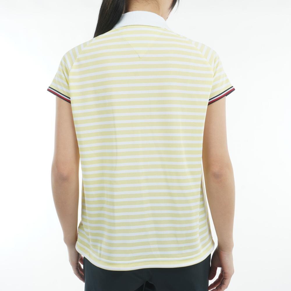 トミー ヒルフィガー ゴルフ（TOMMY HILFIGER GOLF）（レディース）ゴルフウェア 吸水速乾 抗菌防臭 フロントロゴ フレンチスリーブ 半袖 ポロシャツ THLA511-YEL