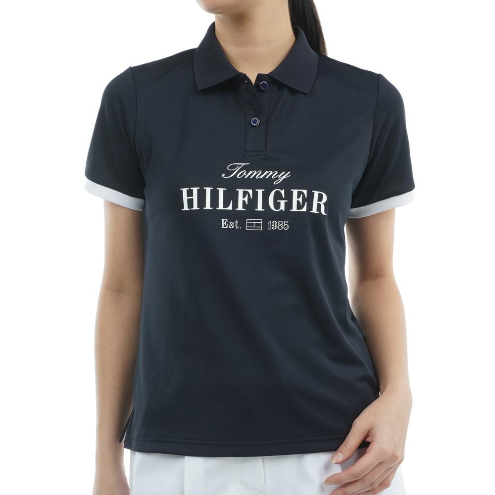 トミー ヒルフィガー ゴルフ（TOMMY HILFIGER GOLF）（レディース）ゴルフウェア 吸水速乾 クラシックロゴ 半袖ポロシャツ THLA516-NVY