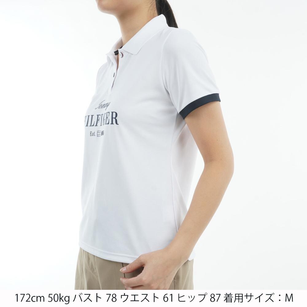 トミー ヒルフィガー ゴルフ（TOMMY HILFIGER GOLF）（レディース）ゴルフウェア 吸水速乾 クラシックロゴ 半袖ポロシャツ THLA516-WHT