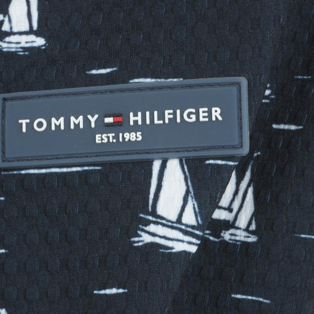 トミー ヒルフィガー ゴルフ（TOMMY HILFIGER GOLF）（レディース）ゴルフウェア UVカット 半袖 ヨットプリント フレンチスリーブシャツ THLA520-NVY