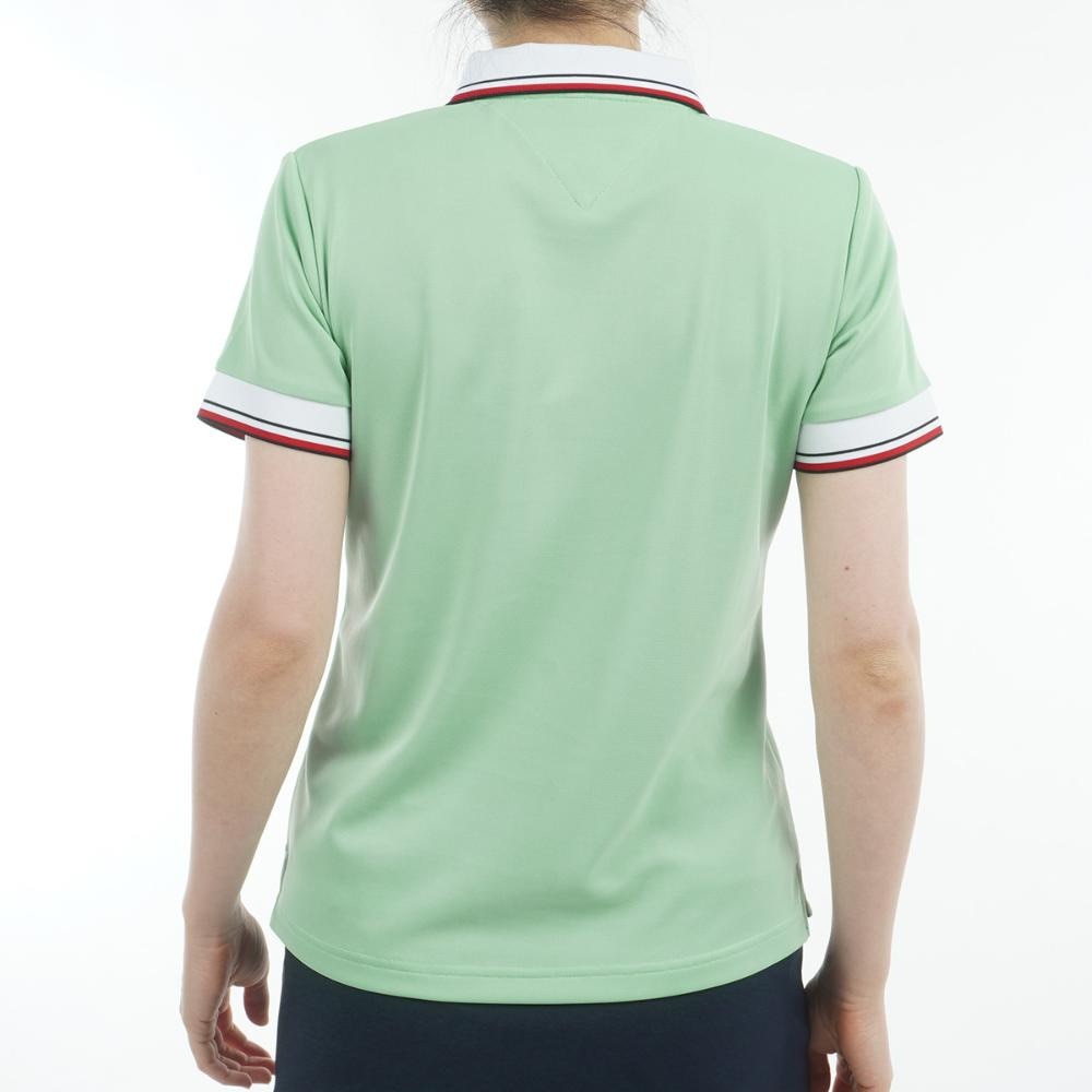 トミー ヒルフィガー ゴルフ（TOMMY HILFIGER GOLF）（レディース）ゴルフウェア 吸水速乾 フロントロゴ ホワイトカラー 半袖 ポロシャツ THLA531-LMGR