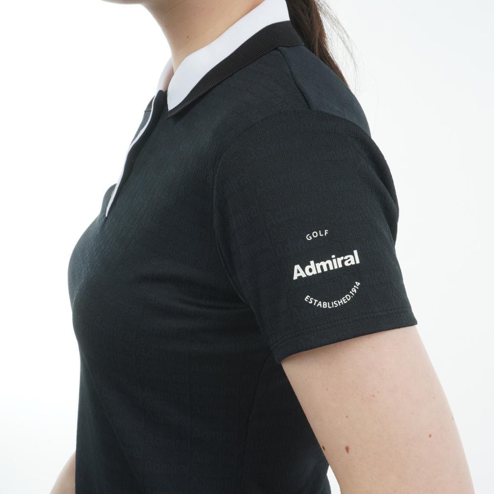 アドミラル ゴルフ（Admiral GOLF）（レディース）ゴルフウェア 吸水速乾 ロゴジャガード 半袖ポロシャツ ADLA508-BLK