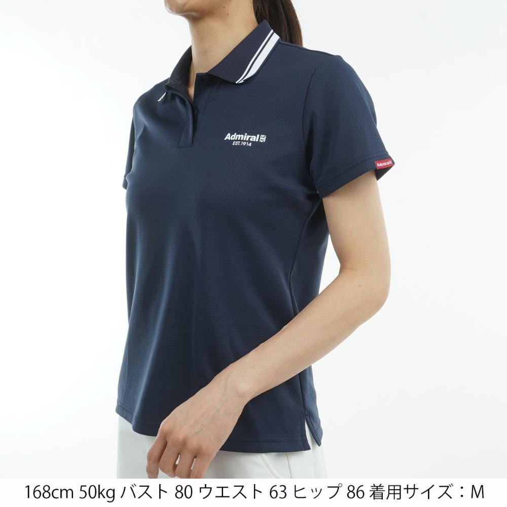 アドミラル ゴルフ（Admiral GOLF）（レディース）ゴルフウェア カラタッチ ワンポイント 半袖ポロシャツ ADLA519-NVY