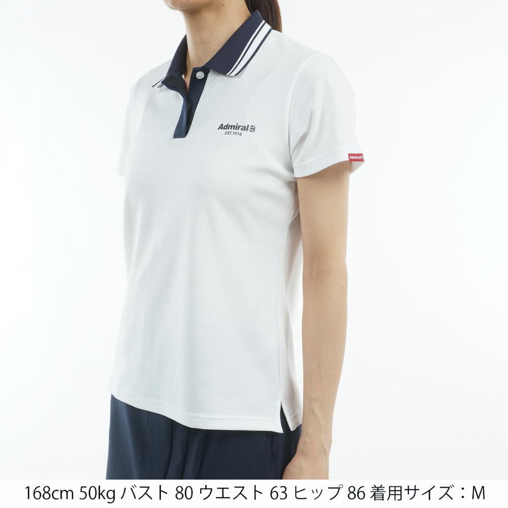 アドミラル ゴルフ（Admiral GOLF）（レディース）ゴルフウェア カラタッチ ワンポイント 半袖ポロシャツ ADLA519-WHT