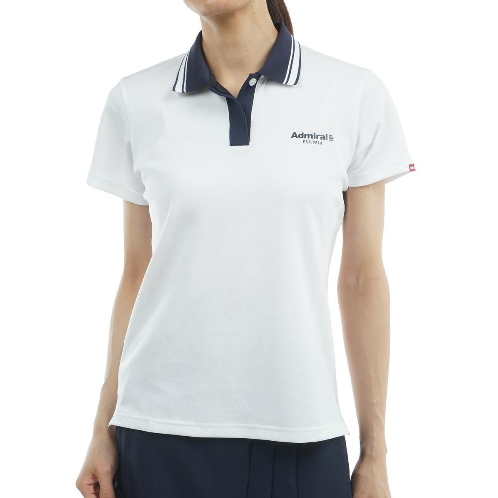 アドミラル ゴルフ（Admiral GOLF）（レディース）ゴルフウェア カラタッチ ワンポイント 半袖ポロシャツ ADLA519-WHT