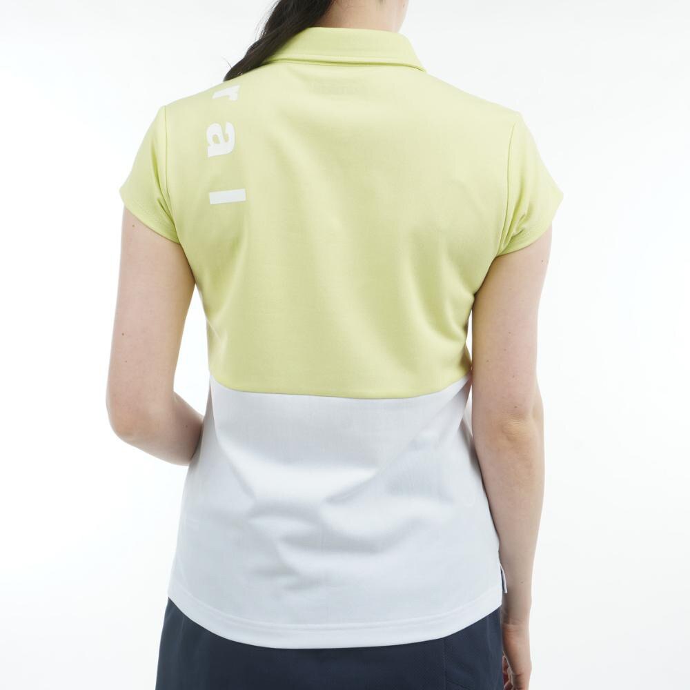 アドミラル ゴルフ（Admiral GOLF）（レディース）ゴルフウェア 吸水速乾 カノコ ブロッキング 半袖 キャップスリーブポロシャツ ADLA528-YEL