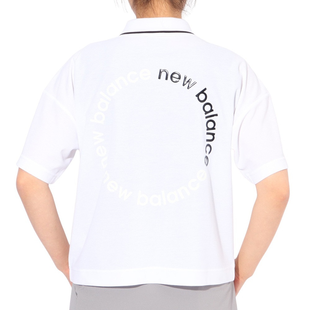 ニューバランス（new balance）（レディース）ゴルフウェア 吸水速乾 ハーフスリーブ ビッグポロシャツ 012-5160501-030