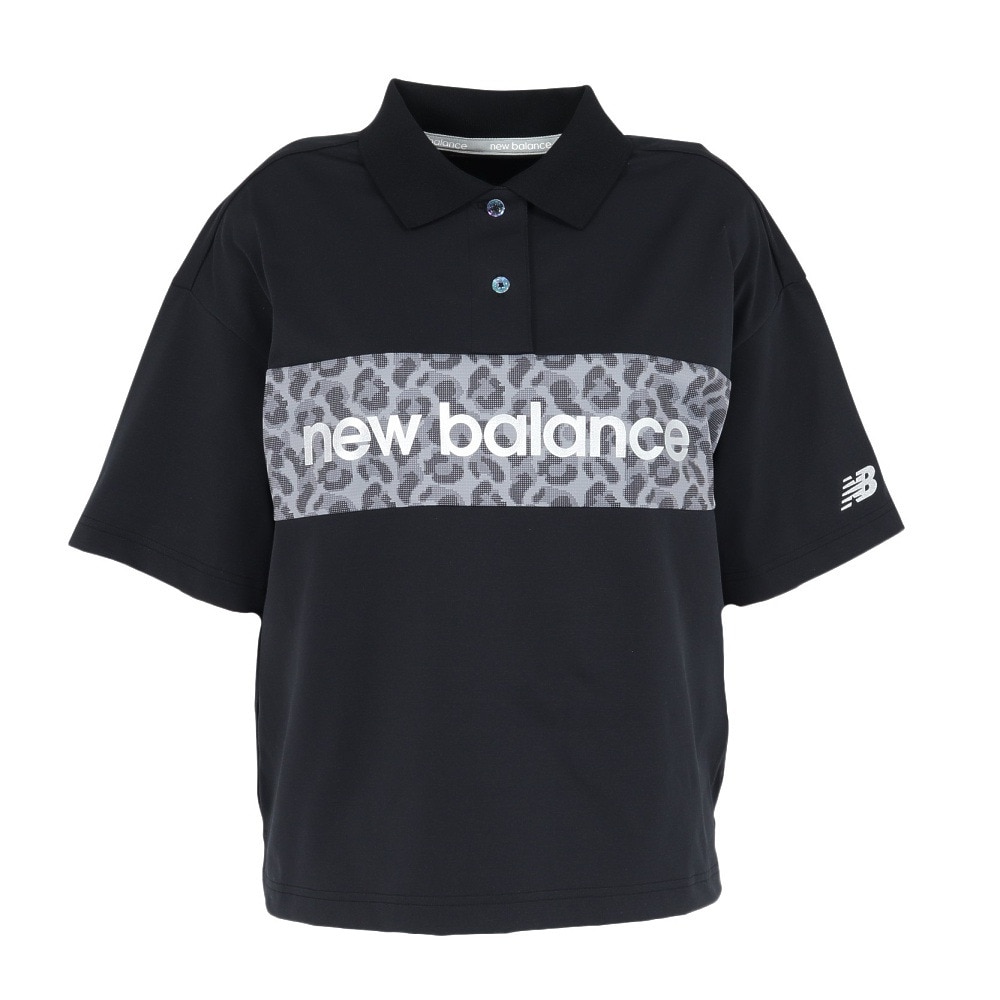 ニューバランス（new balance）（レディース）ゴルフウェア ハーフスリーブ ビッグポロシャツ 012-5160503-010