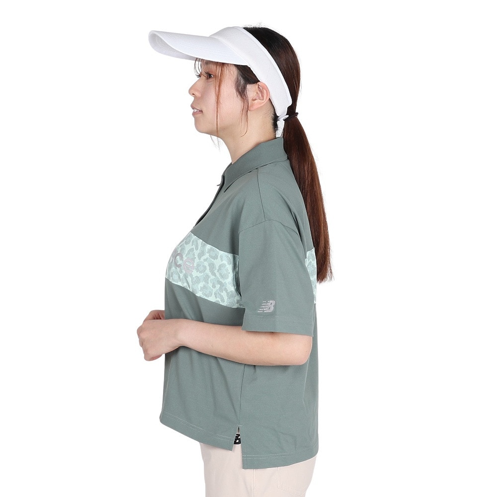ニューバランス（new balance）（レディース）ゴルフウェア ハーフスリーブ ビッグポロシャツ 012-5160503-181