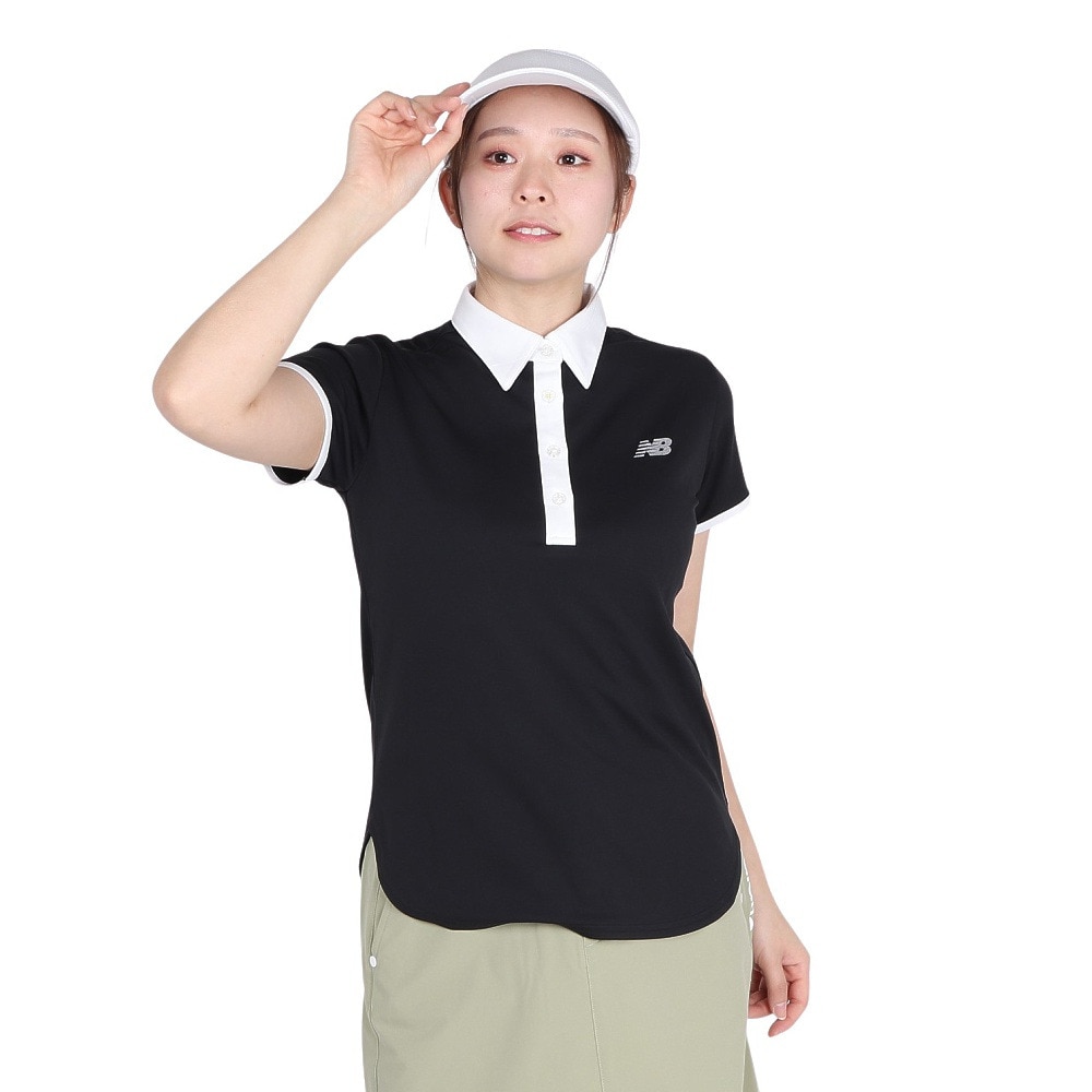 ニューバランス（new balance）（レディース）ゴルフウェア 半袖 カラーシャツ 012-5168501-010
