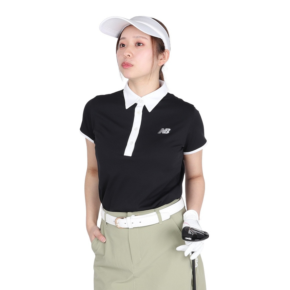 ニューバランス（new balance）（レディース）ゴルフウェア 半袖 カラーシャツ 012-5168501-010