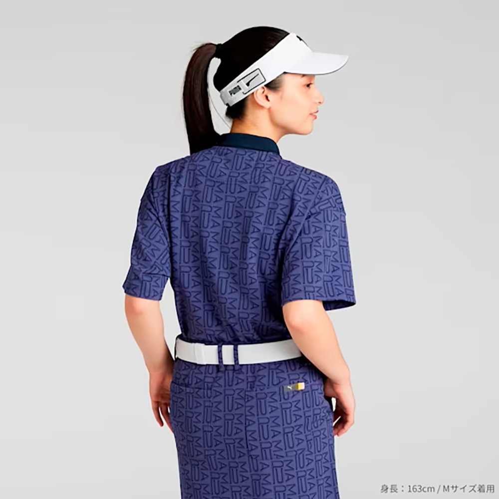 プーマ（PUMA）（レディース）ゴルフウェア 吸水速乾 FOG ジャガード AOP 半袖 ポロシャツ 633354-01