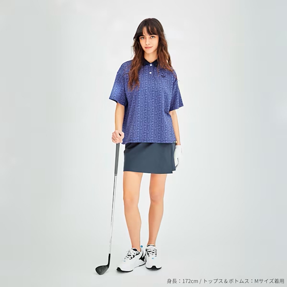 プーマ（PUMA）（レディース）ゴルフウェア 吸水速乾 FOG ジャガード AOP 半袖 ポロシャツ 633354-01