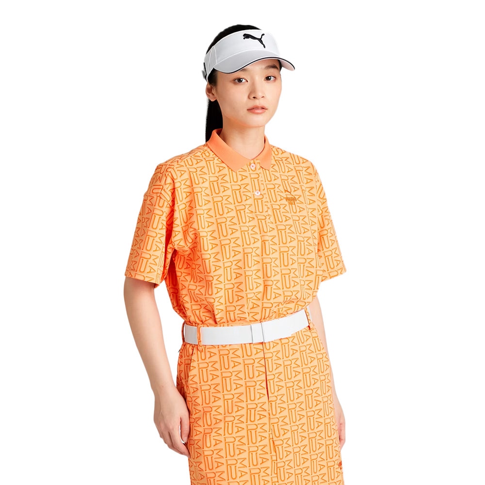 プーマ（PUMA）（レディース）ゴルフウェア 吸水速乾 FOG ジャガード AOP 半袖 ポロシャツ 633354-02
