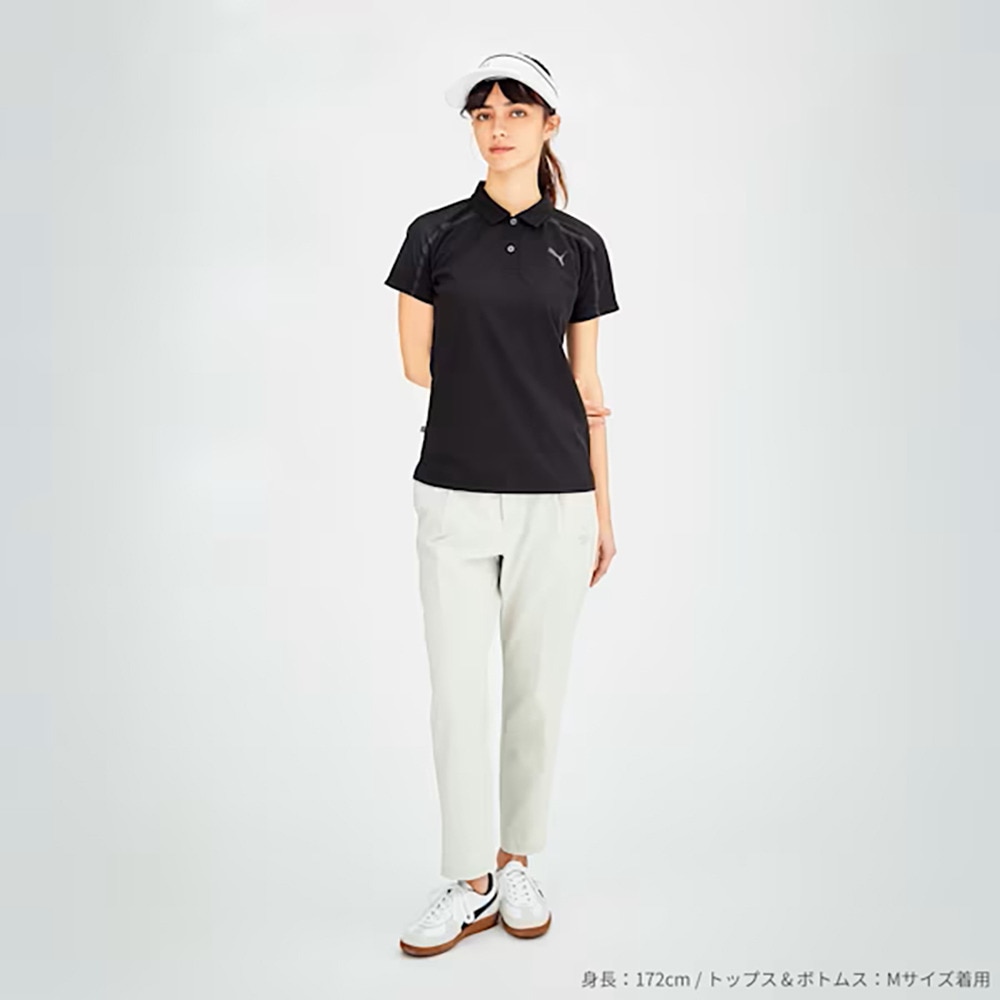 プーマ（PUMA）（レディース）ゴルフウェア SB バックプリント ライン 半袖 ポロシャツ 633369-01