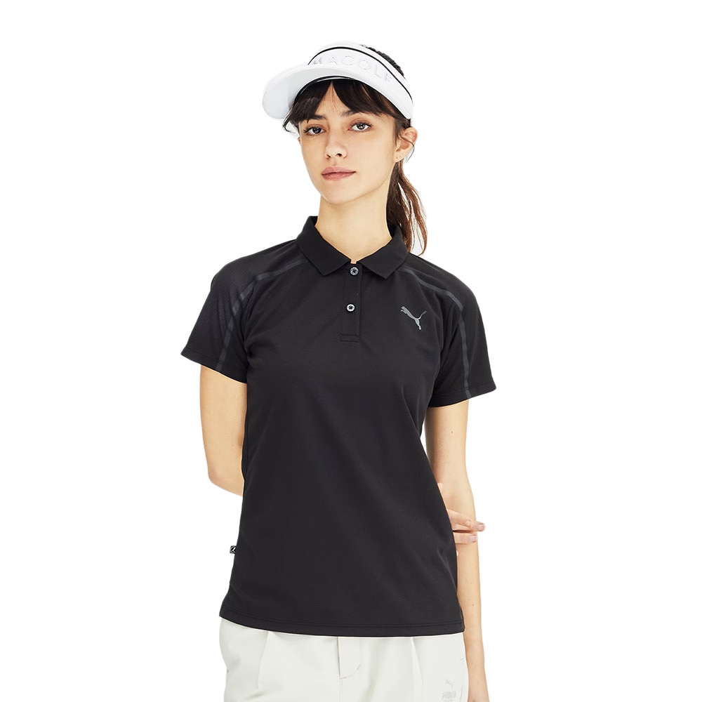 プーマ（PUMA）（レディース）ゴルフウェア SB バックプリント ライン 半袖 ポロシャツ 633369-01