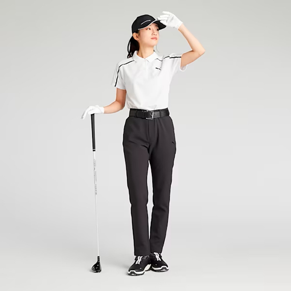 プーマ（PUMA）（レディース）ゴルフウェア SB バックプリント ライン 半袖 ポロシャツ 633369-03