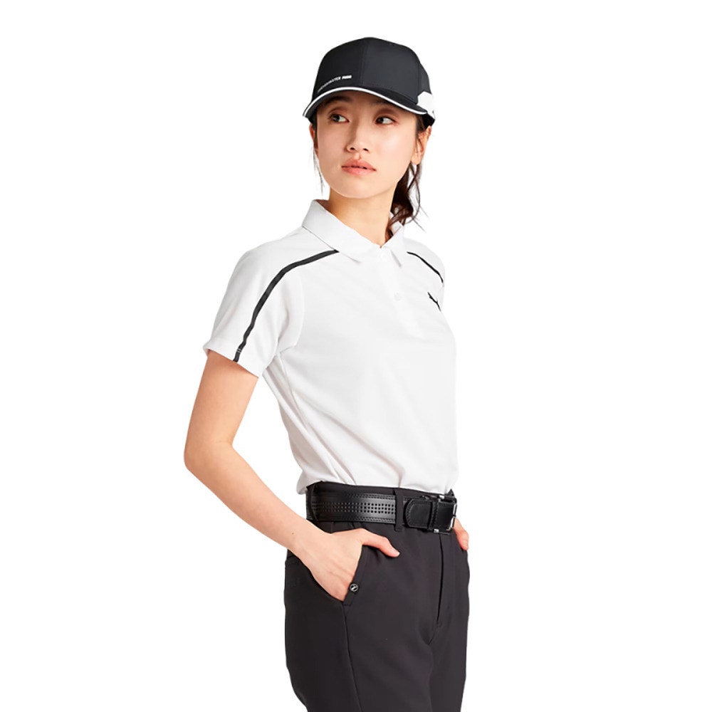 プーマ（PUMA）（レディース）ゴルフウェア SB バックプリント ライン 半袖 ポロシャツ 633369-03