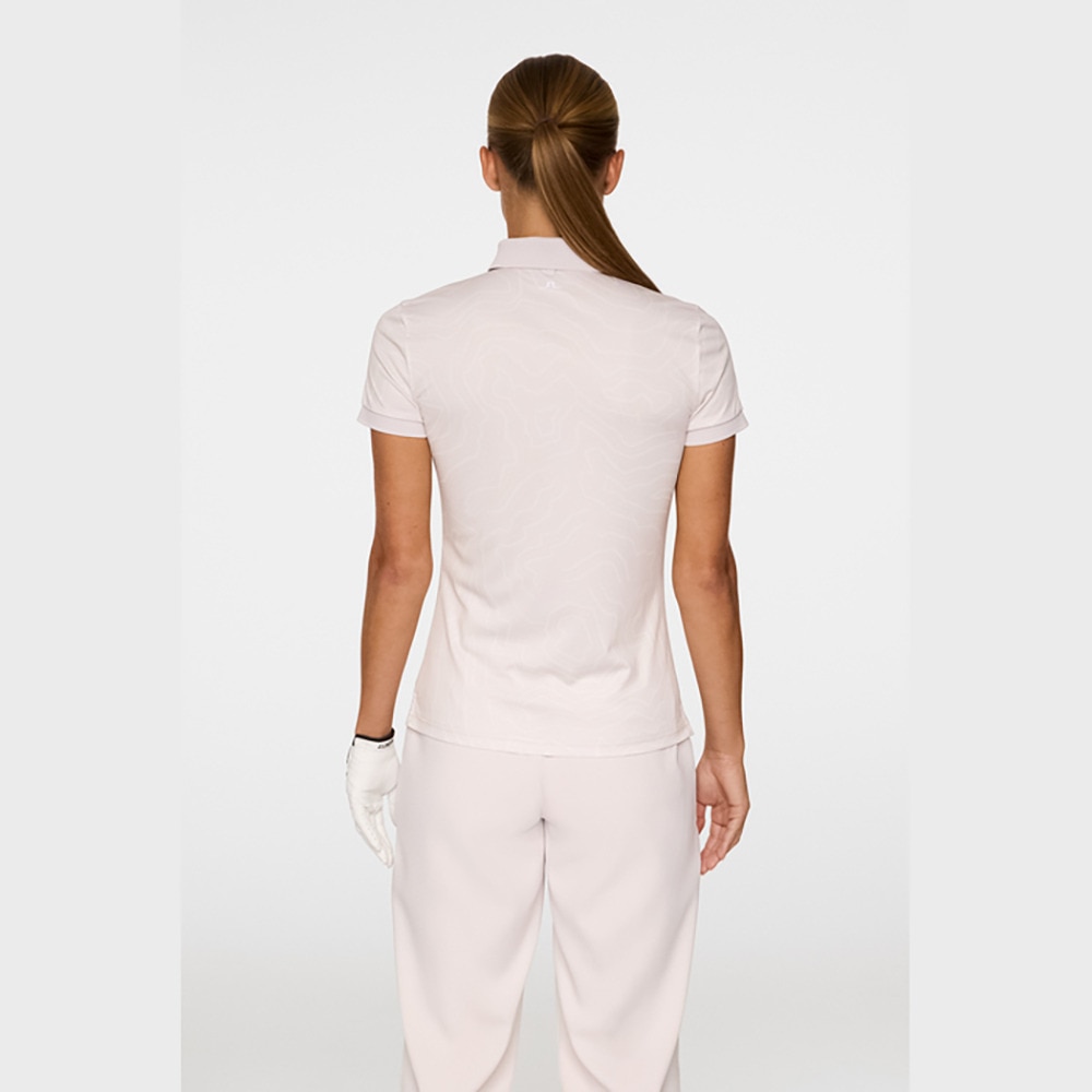 J.LINDEBERG（J.LINDEBERG）（レディース）ゴルフウェア ツアーテックプリント半袖ポロ 072-24841-25AW-081