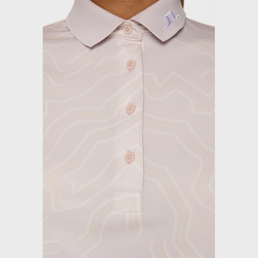 J.LINDEBERG（J.LINDEBERG）（レディース）ゴルフウェア ツアーテックプリント半袖ポロ 072-24841-25AW-081