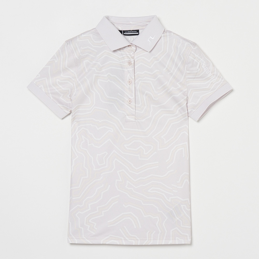 J.LINDEBERG（J.LINDEBERG）（レディース）ゴルフウェア ツアーテックプリント半袖ポロ 072-24841-25AW-081