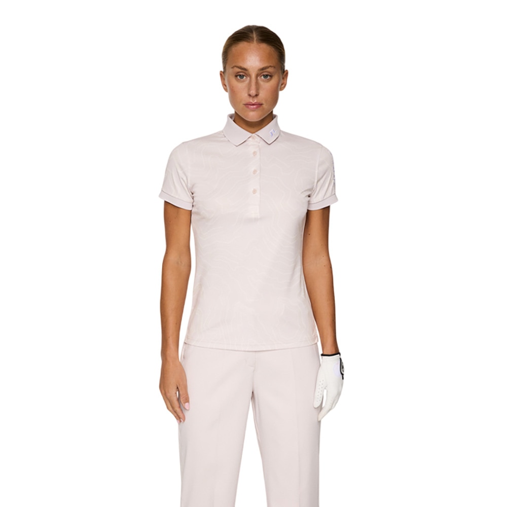 J.LINDEBERG（J.LINDEBERG）（レディース）ゴルフウェア ツアーテックプリント半袖ポロ 072-24841-25AW-081